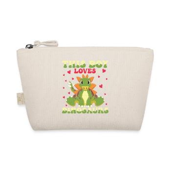 Dino Dinosaur T-Rex Boy Young Gift - Organic Pouch - nature - Front
