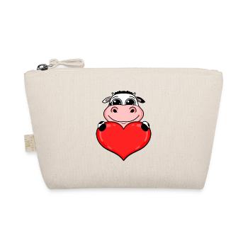 Vache avec cœur - Love Romantic - Trousse biologique - nature - Devant
