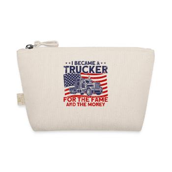Trucker Sattelzug Fernfahrer Geschenk - Bio-Täschchen - Natur - Vorne