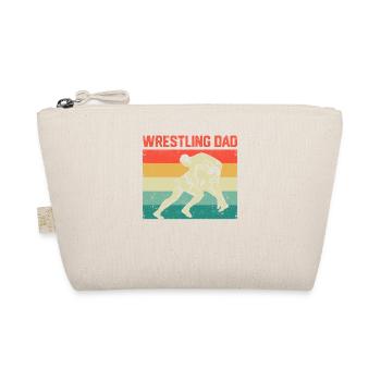 Wrestling Dad Funny Father's Day Wrestler Daddy - Organic Pouch - nature - Front