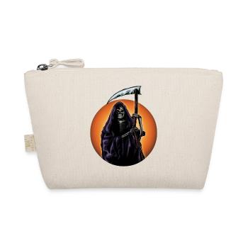Horror Death Scythe Scary Skeleton Halloween Gift - Organic Pouch - nature - Front