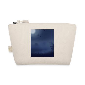 Goth Aesthetics Full Moon and Bats - Organic Pouch - nature - Front