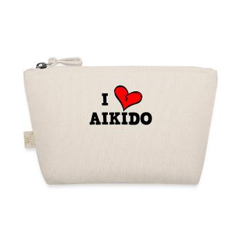 I love Aikido - Organic Pouch - nature - Front