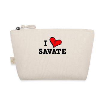 I love Savate - Organic Pouch - nature - Front