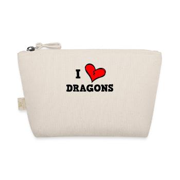I love dragons - Organic Pouch - nature - Front