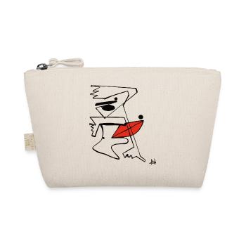 Drawing abstract line art lady woman a line - Organic Pouch - nature - Front