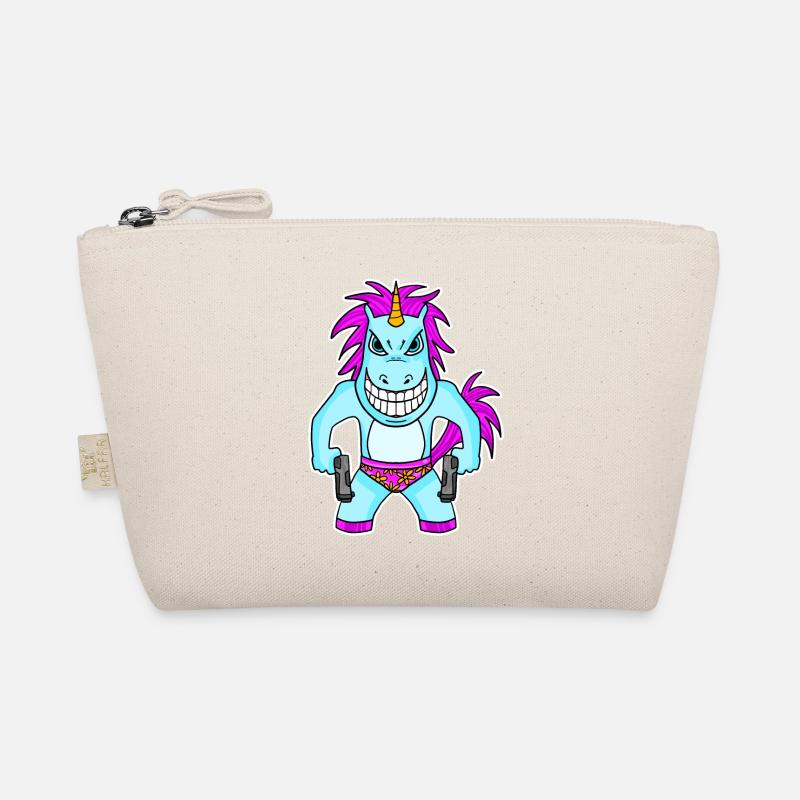 Einhorn mit Pistole Bio-Täschchen