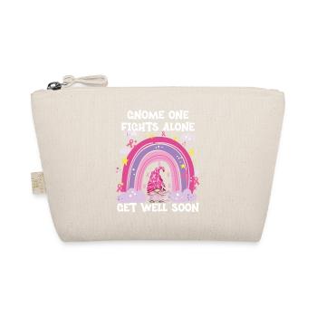 Gnome One Fights Alone Breast Cancer - Organic Pouch - nature - Front