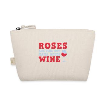 Roses Are Fine But Mama Needs Wine Wine Glas - Bio-Täschchen - Natur - Vorne