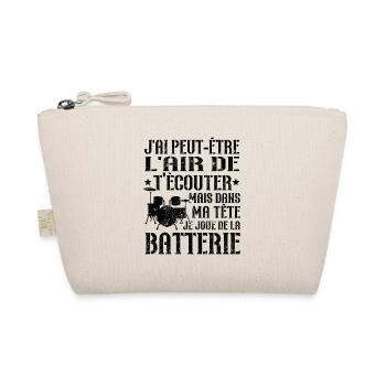 Dans ma tête je joue de la batterie - Trousse biologique - nature - Devant
