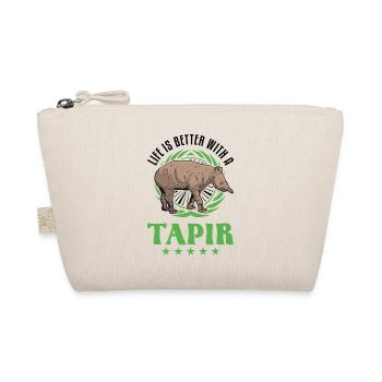 Life is better with a Tapir - Organic Pouch - nature - Front