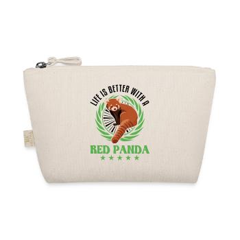 Life is better with a Red Panda Roter Panda - Bio-Täschchen - Natur - Vorne