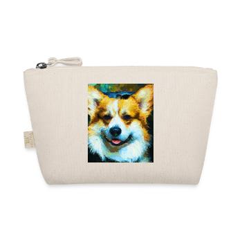Corgi Portrait Vincent Van Gogh Style Dog - Organic Pouch - nature - Front