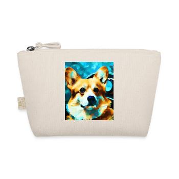 Corgi Portrait Vincent Van Gogh Style Dog - Organic Pouch - nature - Front