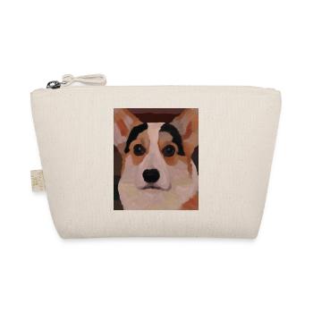 Corgi Portrait Kubismus Hund - Bio-Täschchen - Natur - Vorne