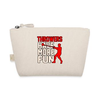 Throwing is more fun - Organic Pouch - nature - Front