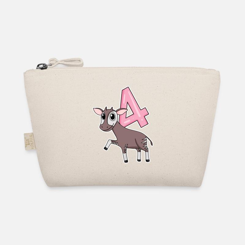 Mädchen 4 Jahre alt Okapi 4. Geburtstag Geschenk Bio-Täschchen