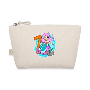 Fille de 7 ans sirène de 7ème anniversaire - Trousse biologique - nature - Devant