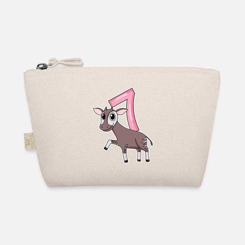 Mädchen 7 Jahre alt Okapi 7. Geburtstag Geschenk Bio-Täschchen