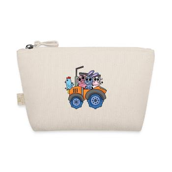 Animals on the farm with tractor - Organic Pouch - nature - Front