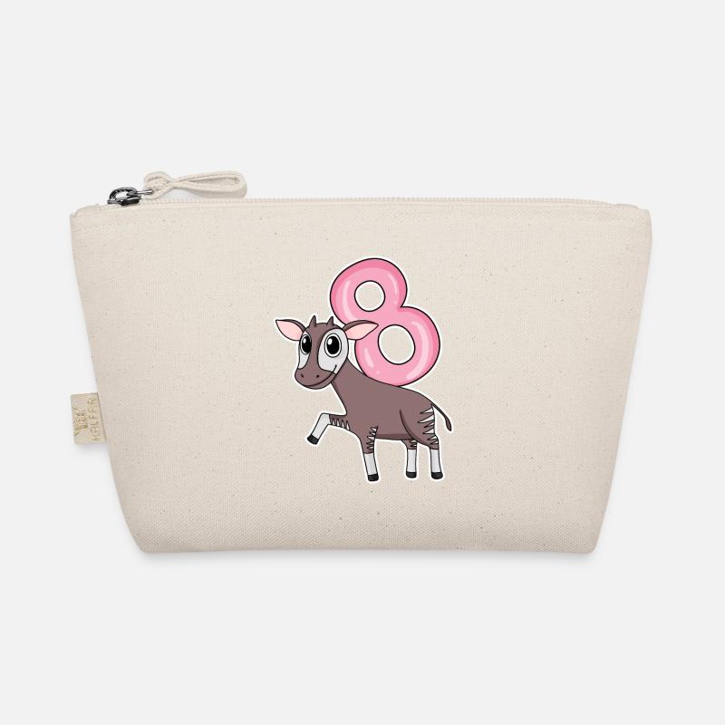 Girl 8 years old Okapi 8th birthday gift Organic Pouch