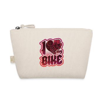 I love my bike cycling bike lovers - Organic Pouch - nature - Front