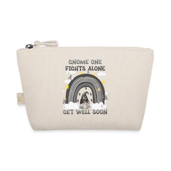 Gnome One Fights Skin Cancer Alone - Organic Pouch - nature - Front