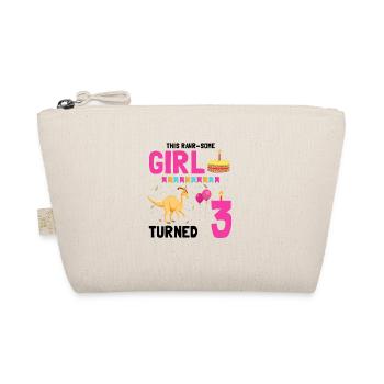 Parasaurolophus Boys Design Birthday Party - Organic Pouch - nature - Front