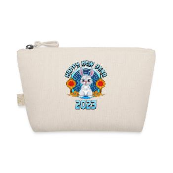 Cute Rabbit Happy Chinese Lunar New Year - Organic Pouch - nature - Front