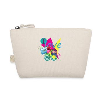 80s Retro Cassette 80s Outfit I Love the 80s - Organic Pouch - nature - Front