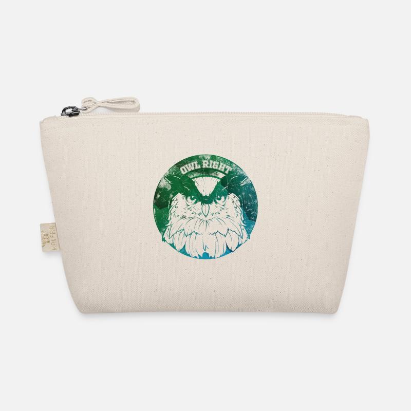 Owl Right Alright Eule Wortspiel - Bio-Täschchen - Natur