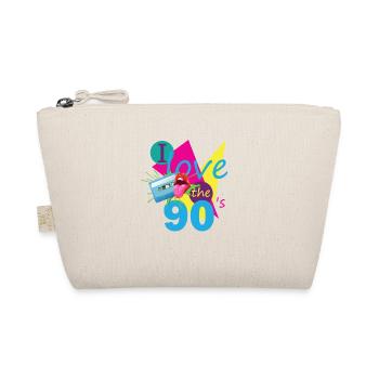 90s Retro Cassette 90s Outfit I Love the 90s - Organic Pouch - nature - Front