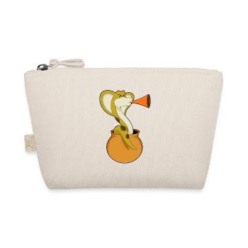 Snake Musician Trumpet Music - Organic Pouch - nature - Front