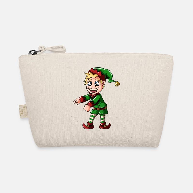 Elf with Christmas hat Floss Christmas Organic Pouch
