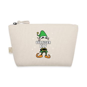 Bärtiger Elf Partnerlook Weihnachten - Bio-Täschchen - Natur - Vorne