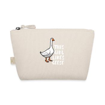 Mädchen mag Gänse Lustiger Spruch Wildlife Bir - Bio-Täschchen - Natur - Vorne