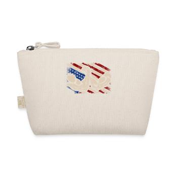 Armdrücken USA Flagge Armwrestling Sport Macht - Bio-Täschchen - Natur - Vorne