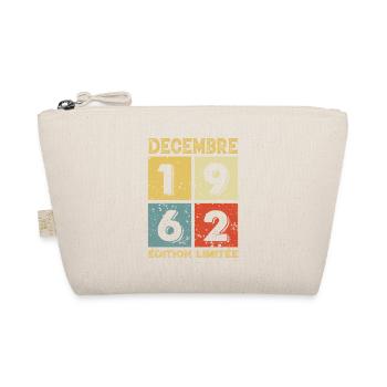 Anniversaire Vintage Idée Cadeau Décembre 1962 - Trousse biologique - nature - Devant