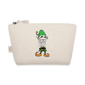 Sauf Elf Partnerlook Weihnachten - Bio-Täschchen - Natur - Vorne