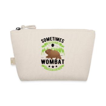 I wonder if my Wombat is thinking about me too - Organic Pouch - nature - Front