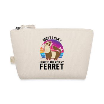 Ferret Lover Ferret Gift - Organic Pouch - nature - Front
