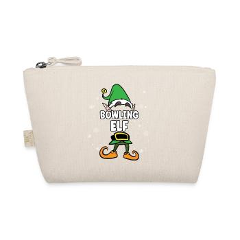 Bowling Elf Partnerlook Weihnachten - Bio-Täschchen - Natur - Vorne