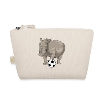 Rhino Football Player Football - Organic Pouch - nature - Front