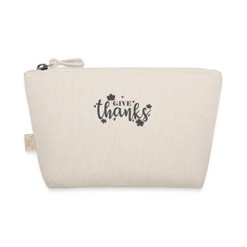 Thanksgiving Give Thanks USA Holiday - Organic Pouch - nature - Front