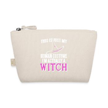 Funny Retro Halloween My Human Costume I'm A Witch - Organic Pouch - nature - Front