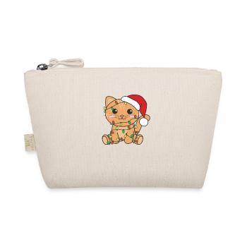 Katze Weihnachten Winter Tiere Katzen - Bio-Täschchen - Natur - Vorne