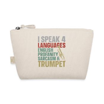 Trumpet Player Vintage Retro I - Organic Pouch - nature - Front