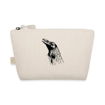 Raven's Head Crow Bird Environment and Nature - Organic Pouch - nature - Front