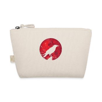 Raven in front of the moon Crow Bird Environment - Organic Pouch - nature - Front