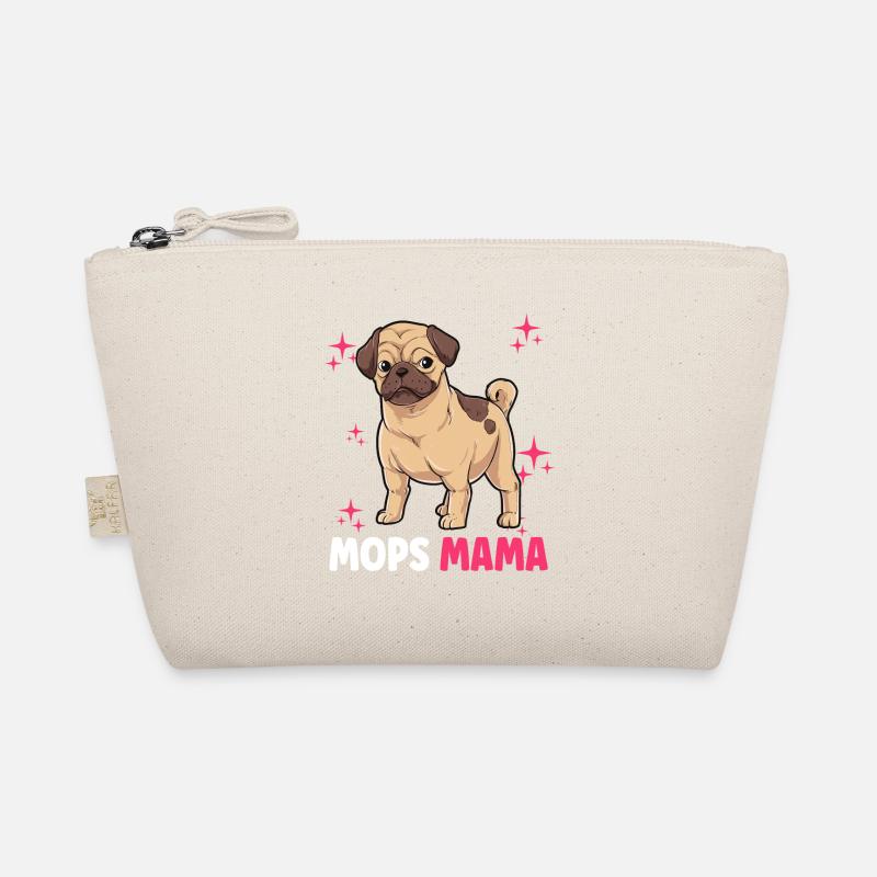Mops Mama - Bio-Täschchen - Natur